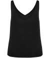 SP343 Spasso Ladies Linen Tank Top Black colour image